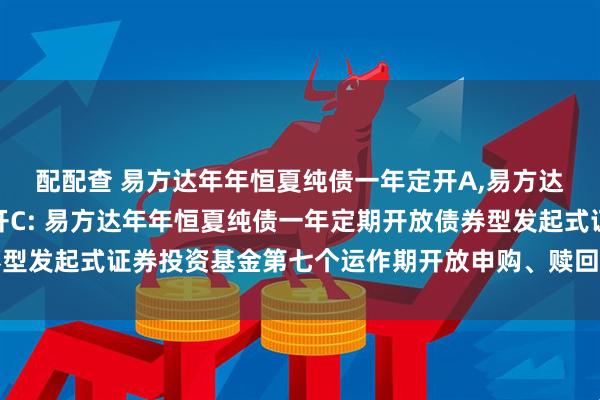 配配查 易方达年年恒夏纯债一年定开A,易方达年年恒夏纯债一年定开C: 易方达年年恒夏纯债一年定期开放债券型发起式证券投资基金第七个运作期开放申购、赎回和转换业务的公告